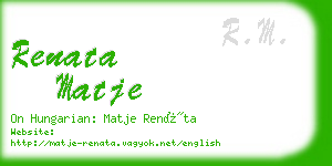 renata matje business card